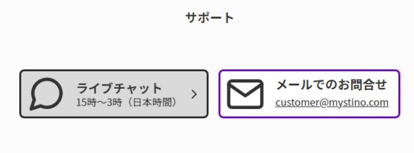 ライブチャットとメールでの問い合わせについて