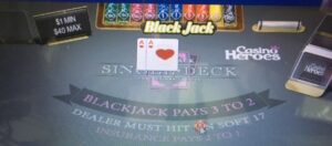 BlackJackのエラー画面