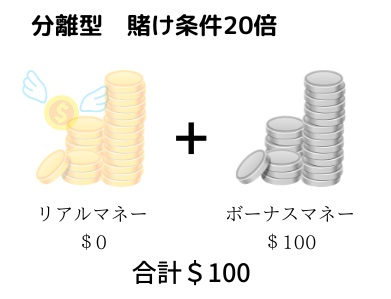 分離型　賭け条件２０倍